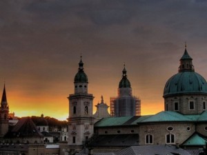I tetti della cattedrale di Salisburgo