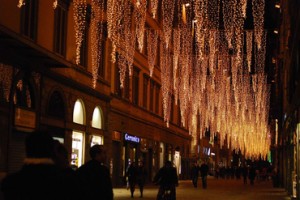 Luminarie suggestive nel centro di Firenze